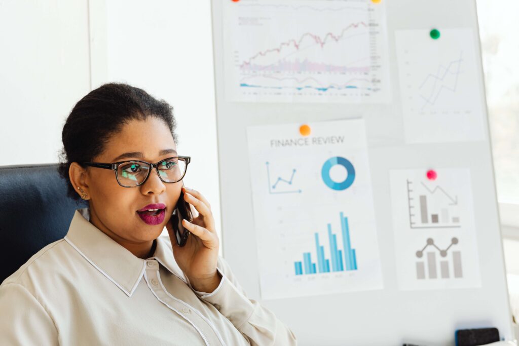 Person working on their yearly business review